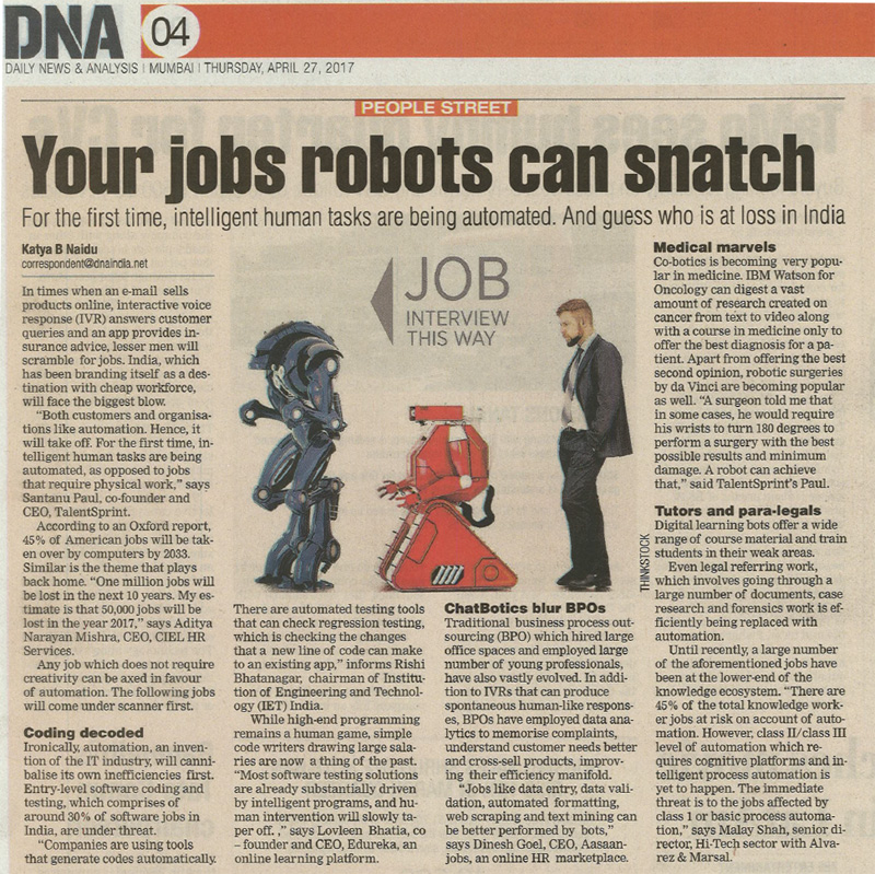 Your jobs robots can snatch