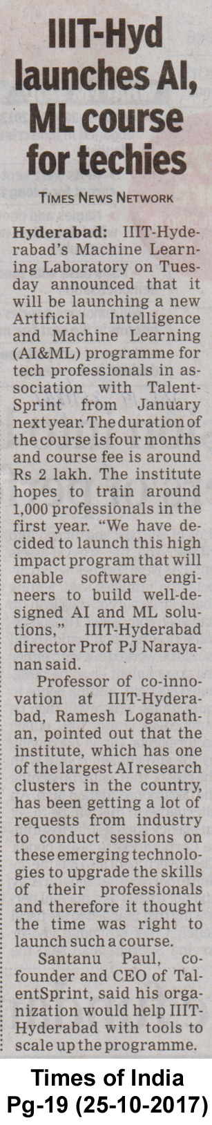 IIIT-Hyderabad launches AI programme