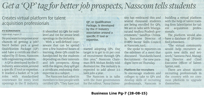 SSC NASSCOM, TalentSprint Launch Talent Acquisition Professionals Forum