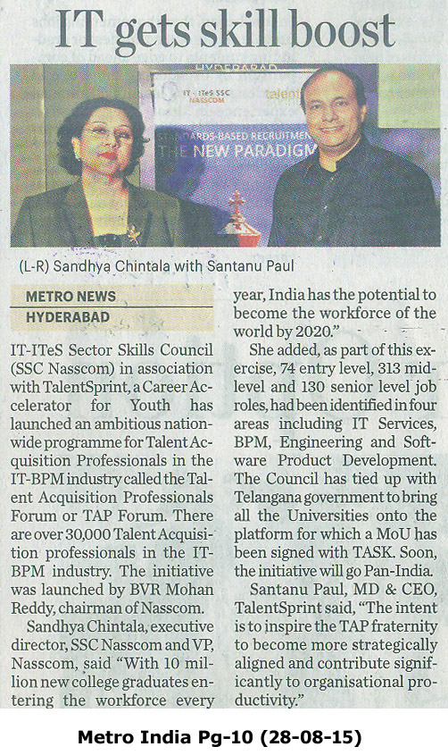 SSC NASSCOM, TalentSprint Launch Talent Acquisition Professionals Forum