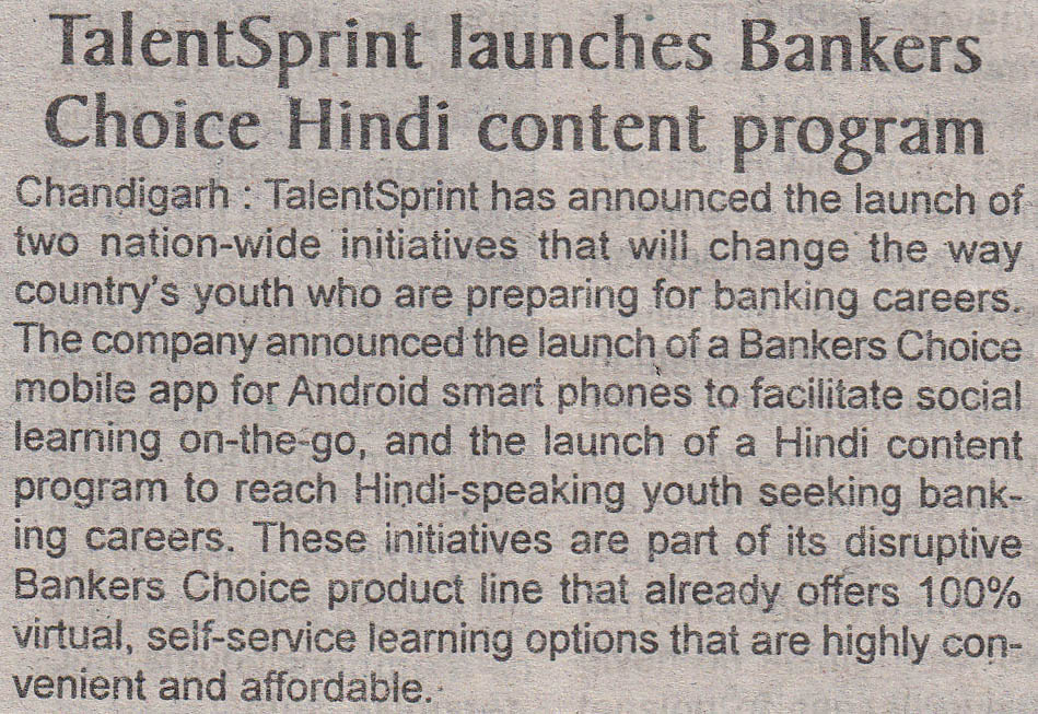 TalentSprint launches BankersChoice mobile app for Android smartphones