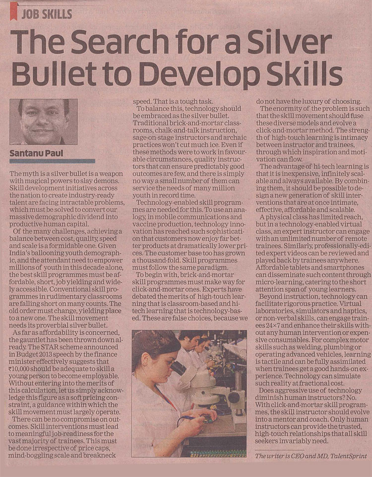Article in Economic Times